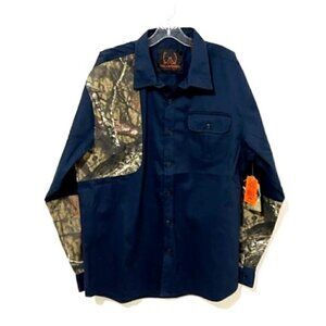 Tallwoods Element Wear Hunting Shooting Shirt Navy Blue Long Sleeve